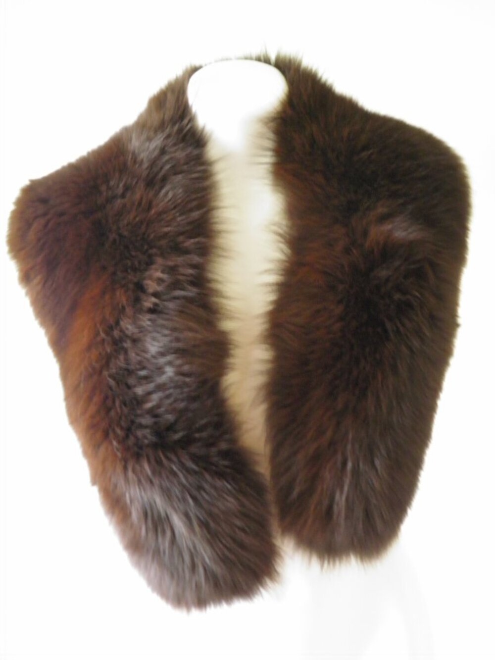 Brown Fox Fur Stole Thick Petls